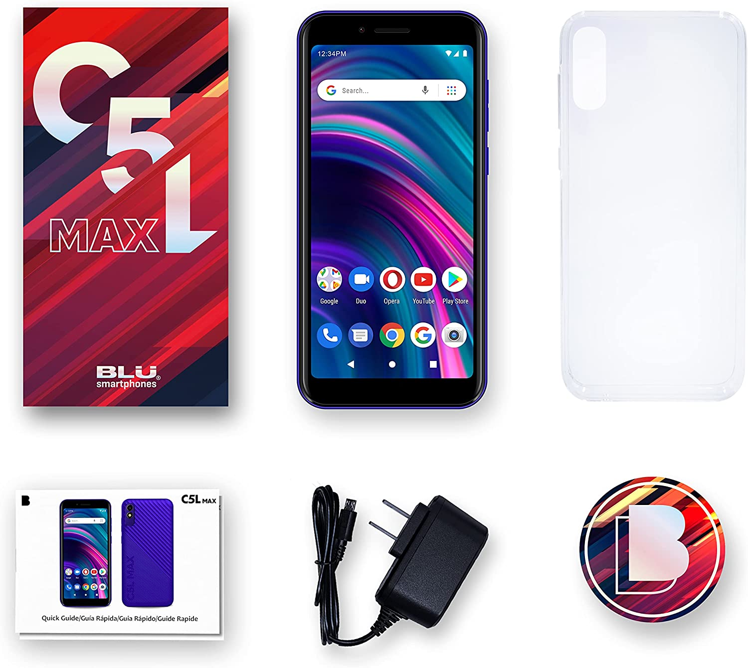 BLU C5 Max | 2022 | Long Lasting Battery | Unlocked | 5.7” HD+ Display | 16GB | 5MP Camera | US Warranty (Black) - Image 6